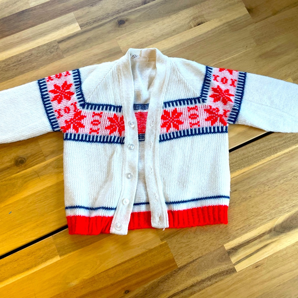 Sears Roebuck and Co vintage Fair Isle Toddler Cardigan